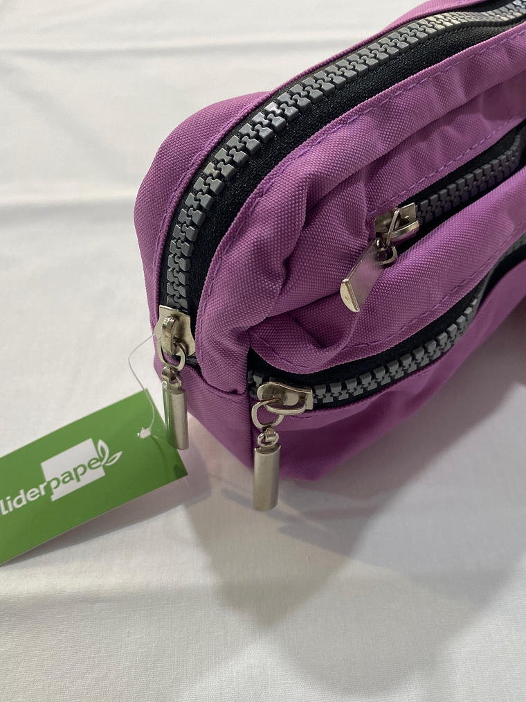 Estojo roxo com 3 fechos  1