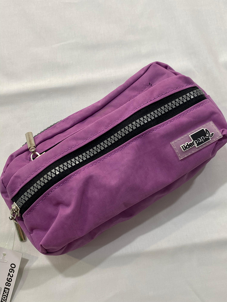 Estojo roxo com 3 fechos  2