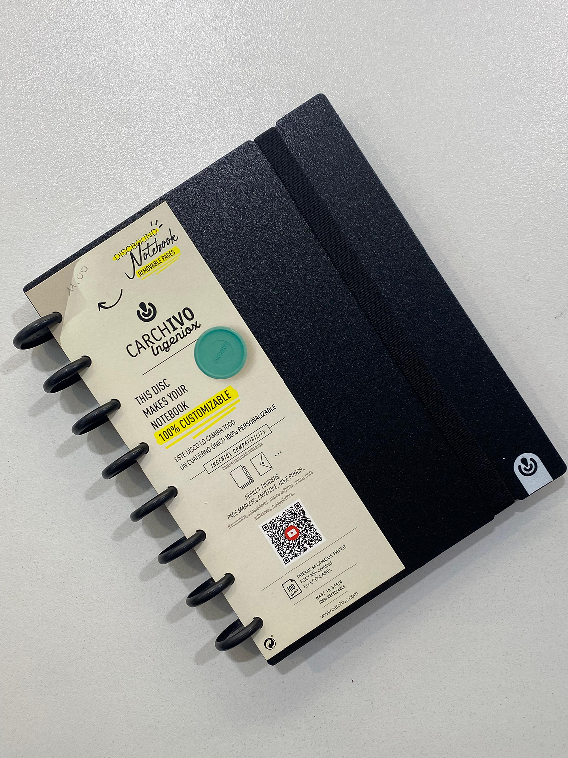 Caderno inteligente A5 preto 2