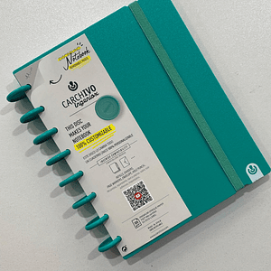 Caderno inteligente A5 azul esverdeado 