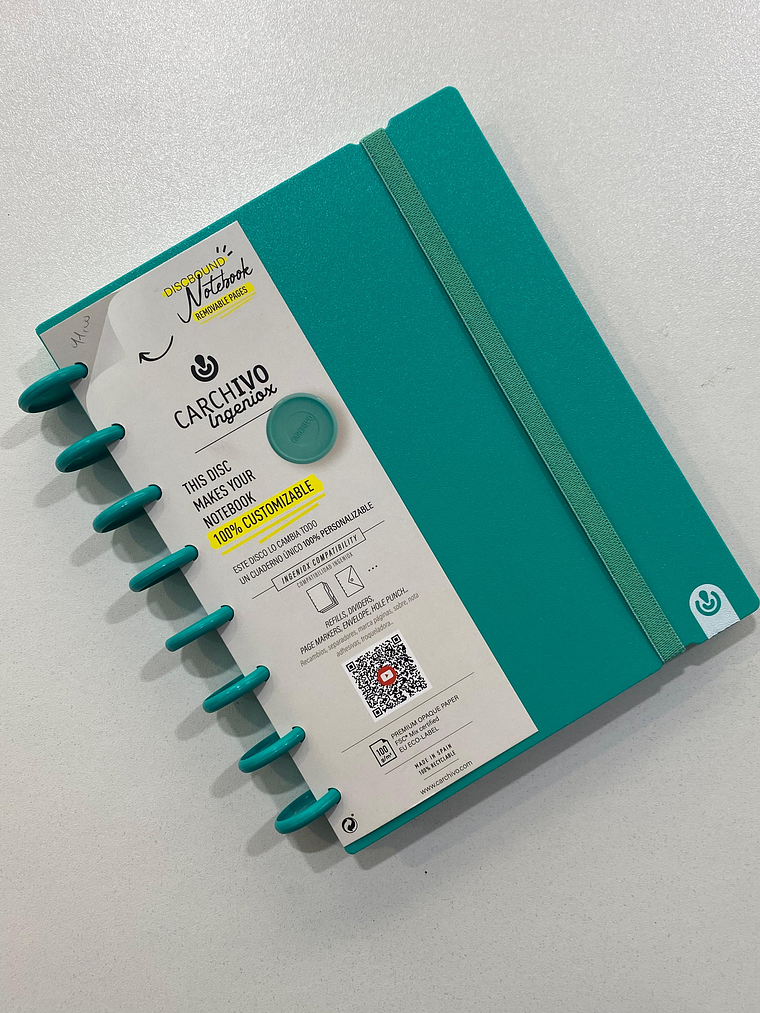 Caderno inteligente A5 azul esverdeado  1