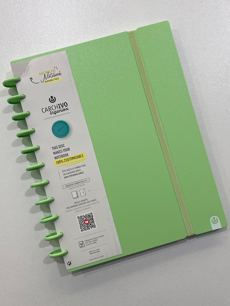 Caderno inteligente A4 Verde claro  1