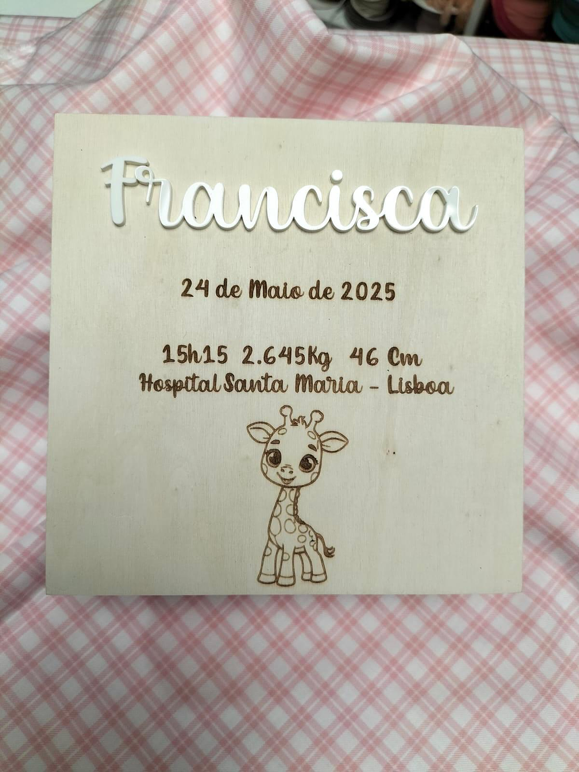 Caixa de lembranças com girafa  1