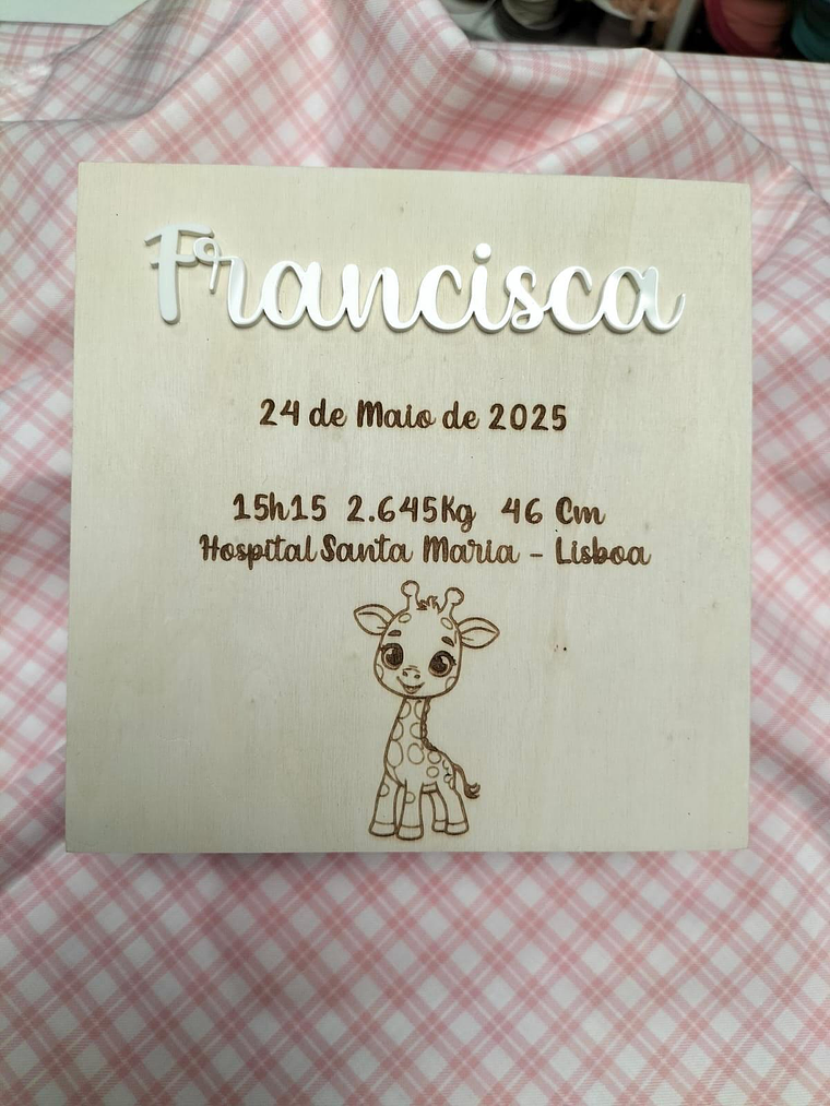 Caixa de lembranças com girafa  1