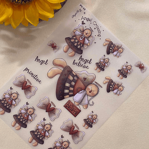 Papel Transfer com anjinhos 