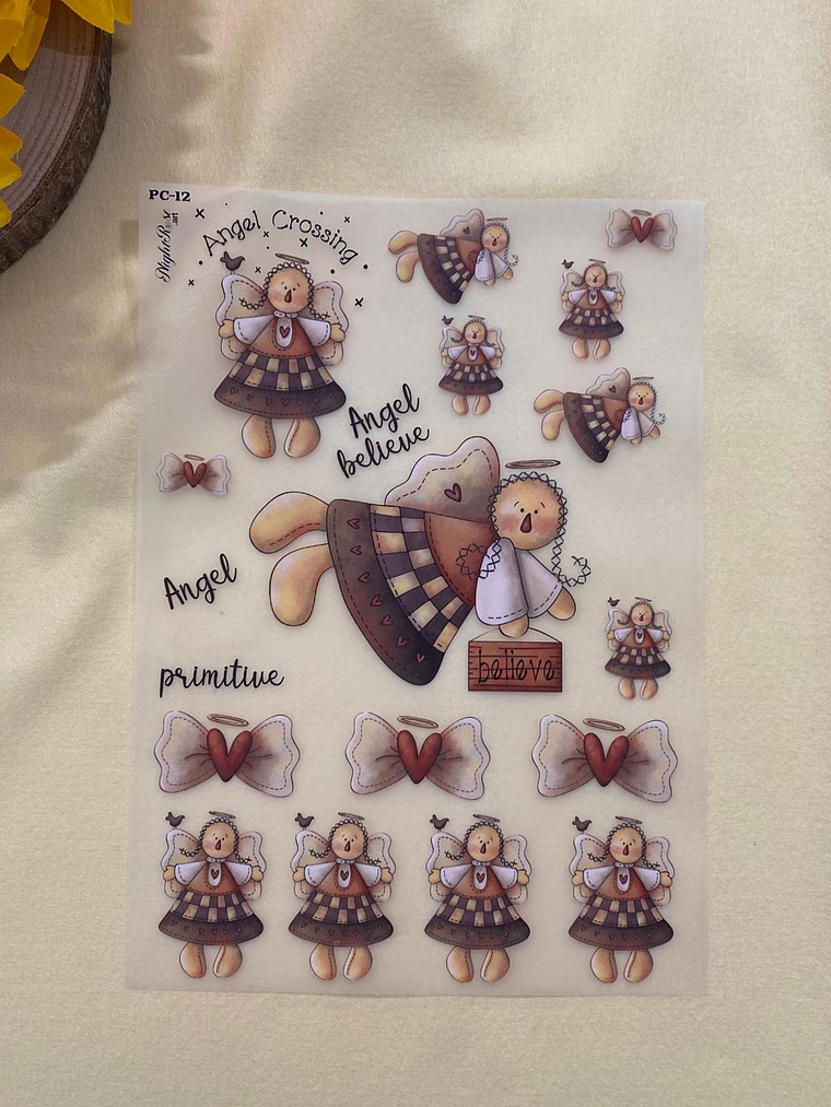 Papel Transfer com anjinhos  2