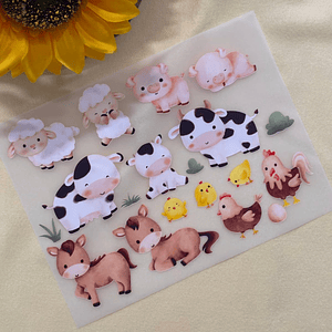 Papel Transfer com animais 