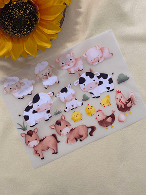 Papel Transfer com animais 