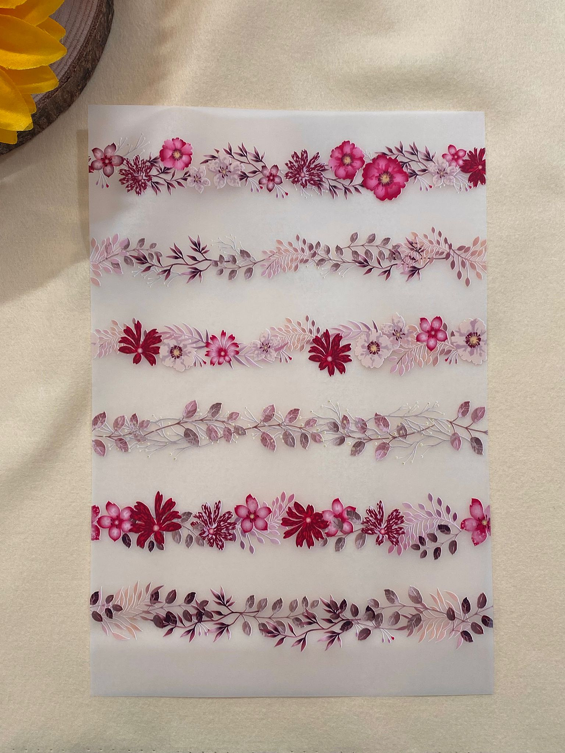 Papel transfer com flores  1