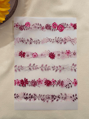 Papel transfer com flores 