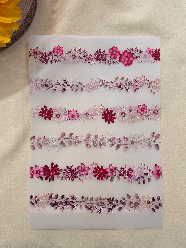 Papel transfer com flores  1