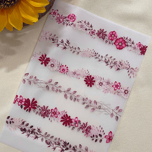 Papel transfer com flores 