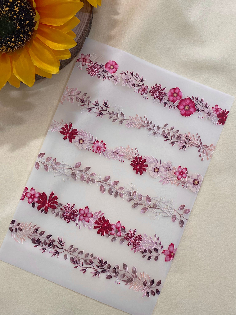 Papel transfer com flores  2