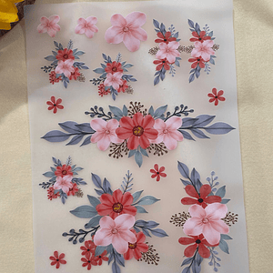 Papel transfer floral