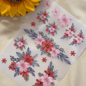 Papel transfer floral