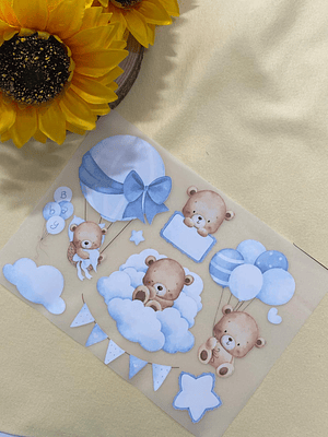 Papel transfer com ursinhos 