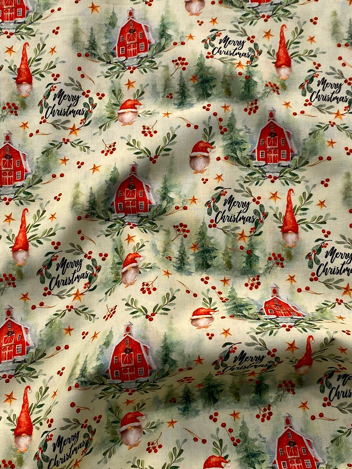 Tecido merry Christmas 1