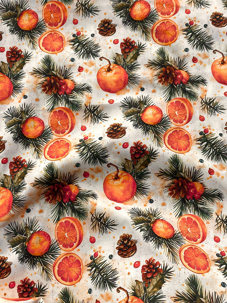 Tecido com laranjas  1