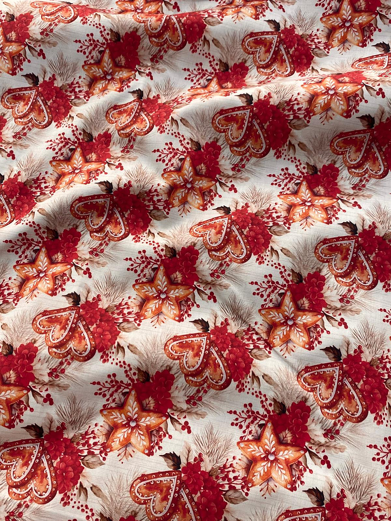 Tecido com corações  1