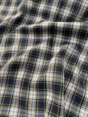 Tecido xadrez azul escuro 