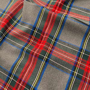 Tecido xadrez com fundo cinza 