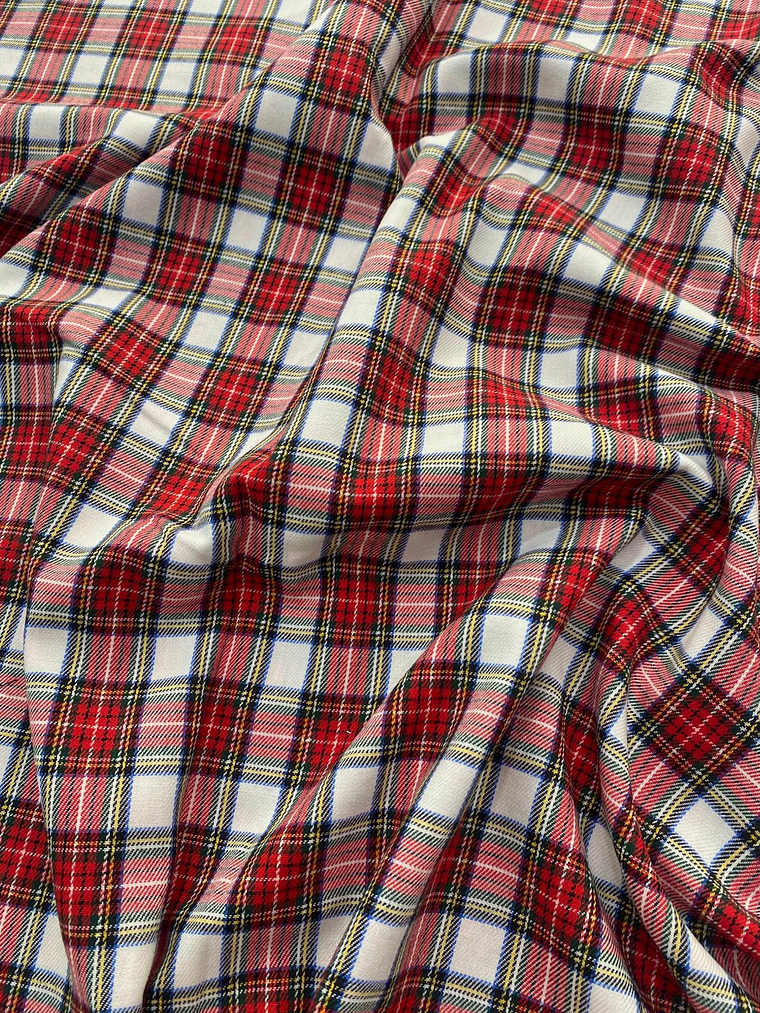 Tecido xadrez vermelho  1