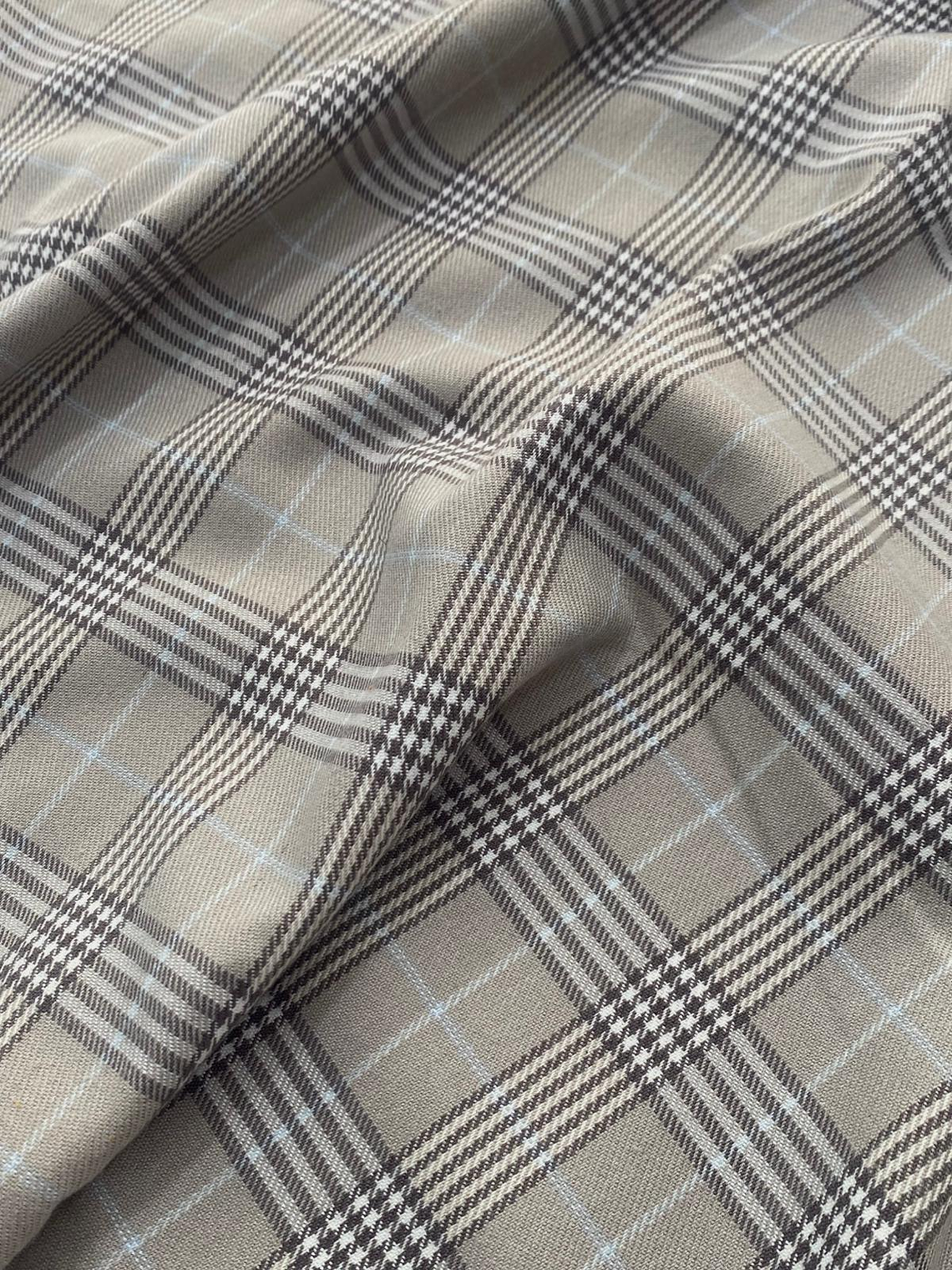 Tecido xadrez cinzento 1