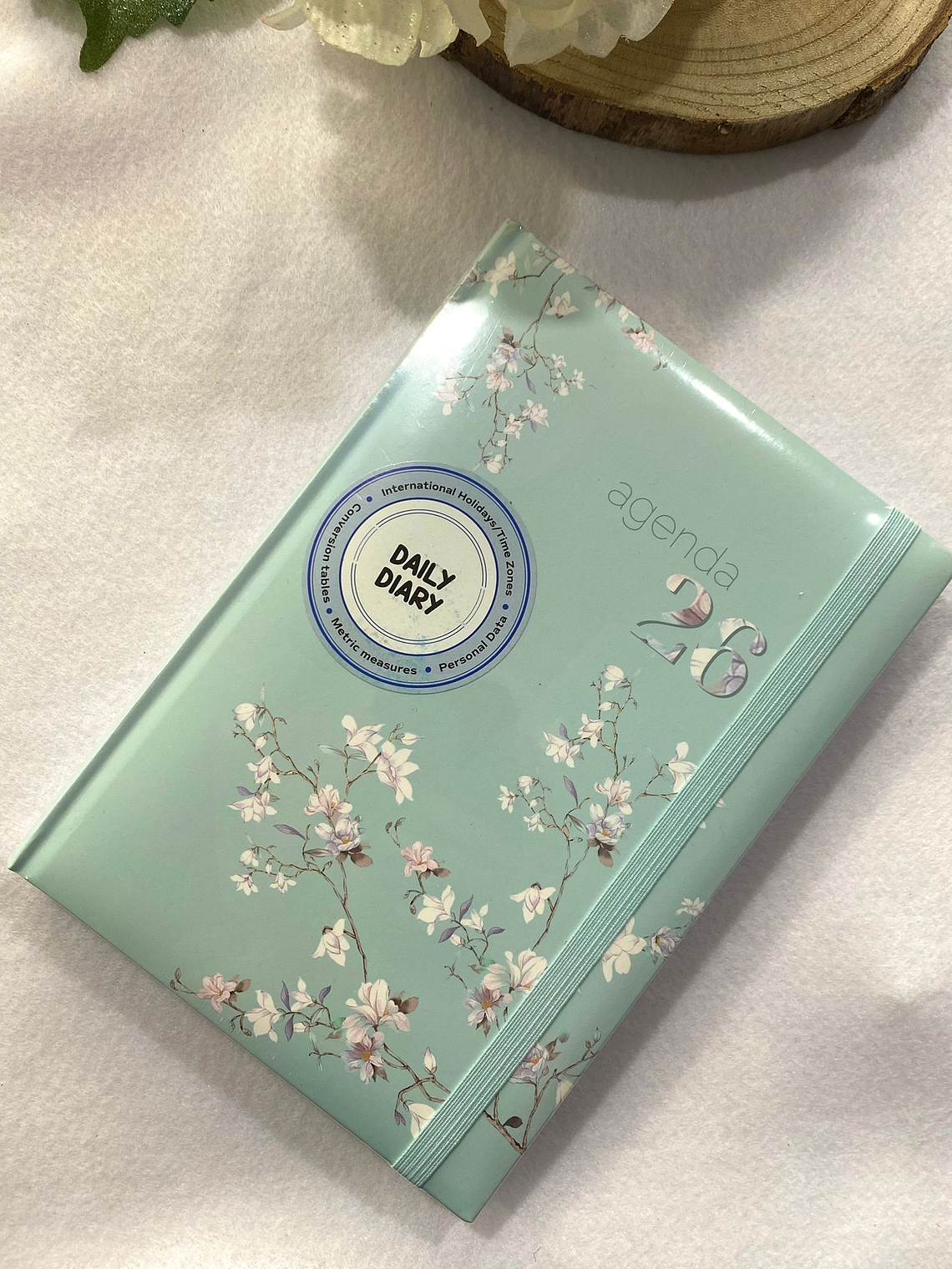 Agenda verde pastel 2026 florido  1