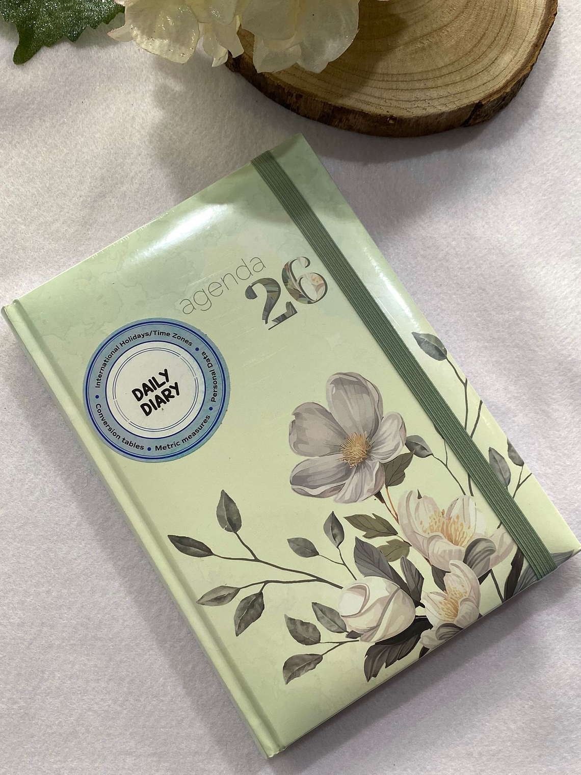 Agenda verde pastel 2026 floral  1