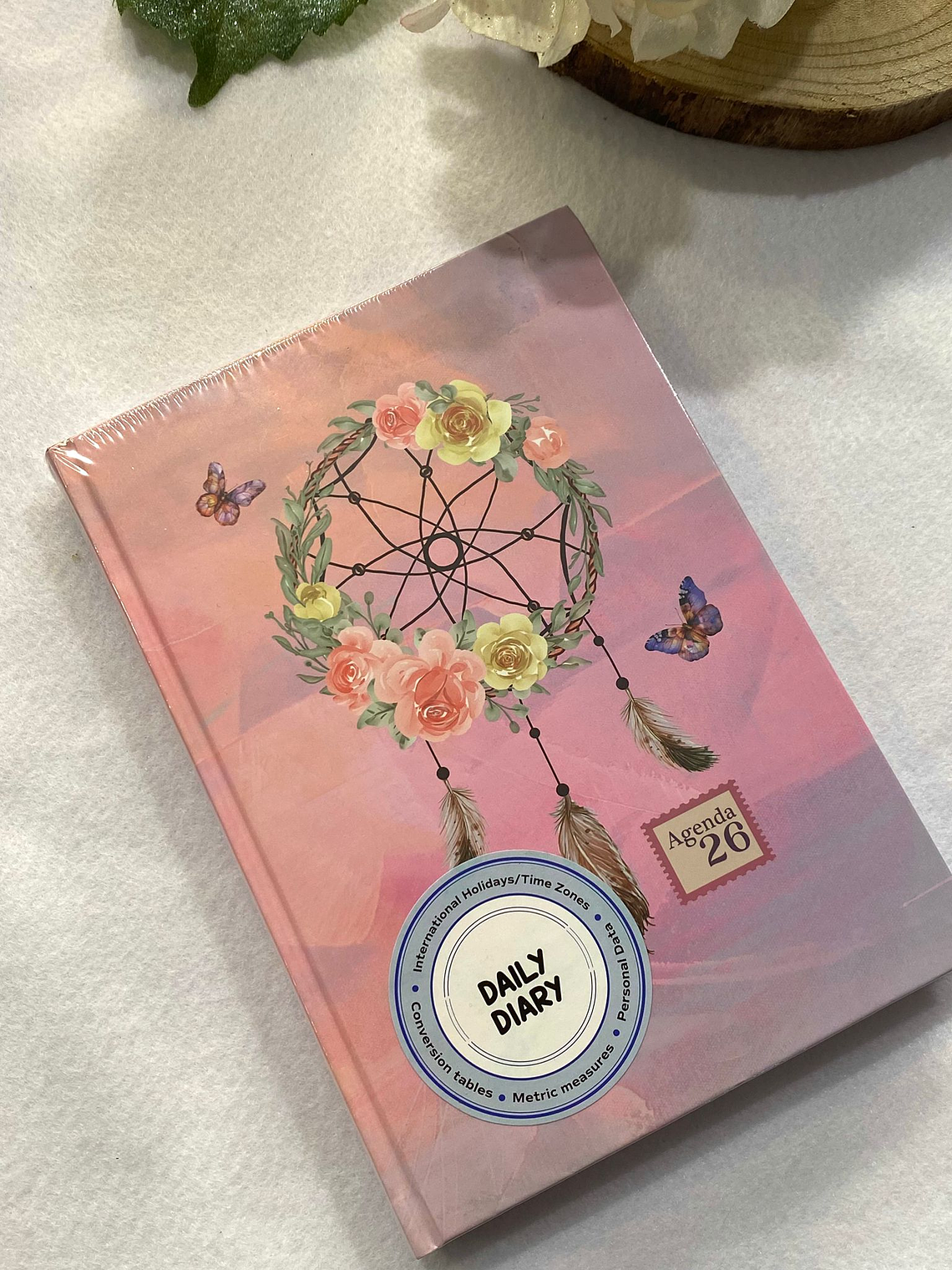 Agenda com caça sonhos rosa 2026 1