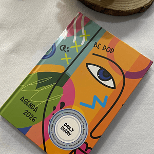 Agenda com rosto colorida 2026