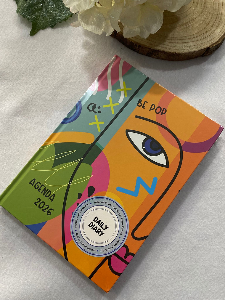 Agenda com rosto colorida 2026 1