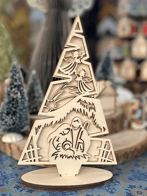 Árvore de natal com presépio 