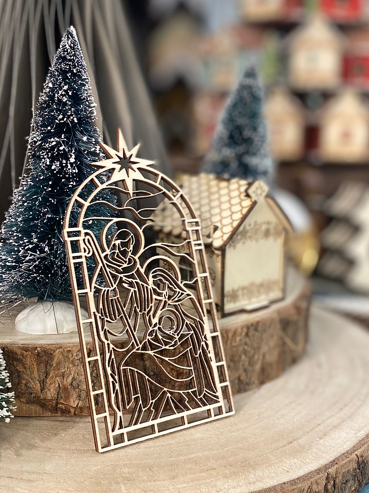 Presépio de natal em choupo 1