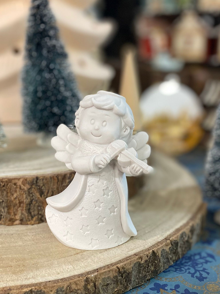 Anjo com violino 7 cm x 9,5 cm 1