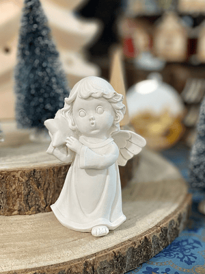 Anjo com estrelinha 11 cm x 8 cm