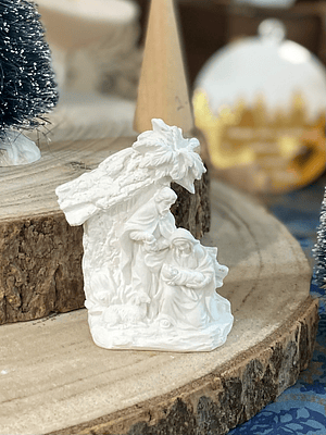 Presépio na cabana 5 cm x 7 cm