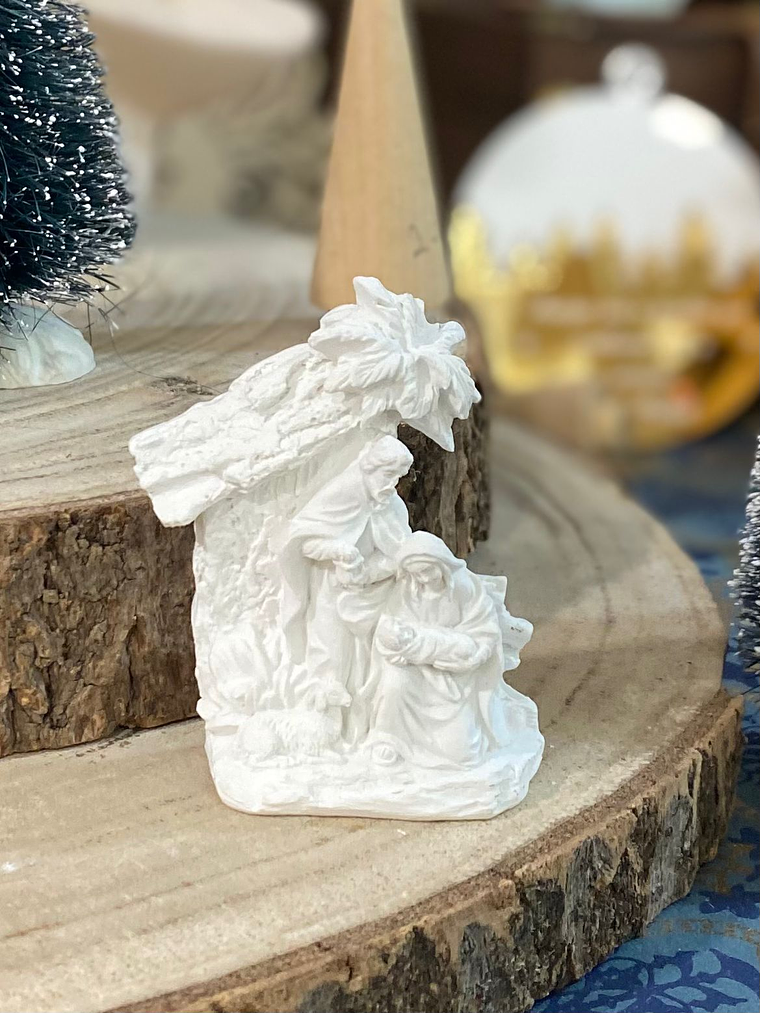 Presépio na cabana 5 cm x 7 cm 1