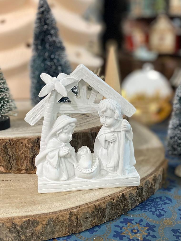 Presépio na cabaninha 8,5 cm 11,5 cm 1