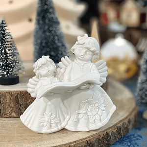 Conjunto de dois anjinhos 12,5 cm x 11 cm