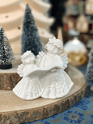 Conjunto de dois anjinhos 12,5 cm x 11 cm