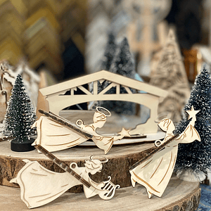 Anjinhos em madeira 11 cm 