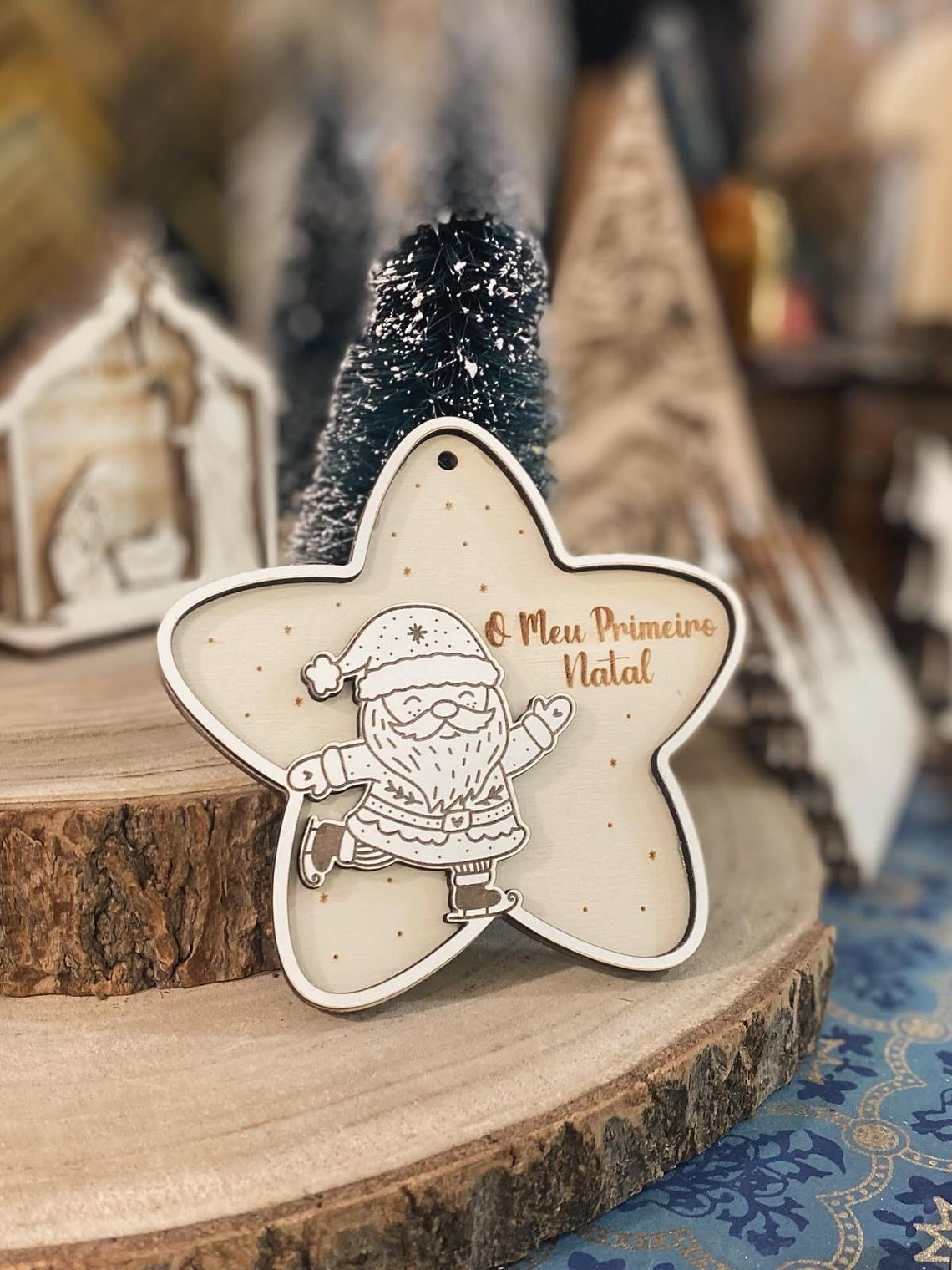 Bola “ primeiro Natal” com pai Natal 1