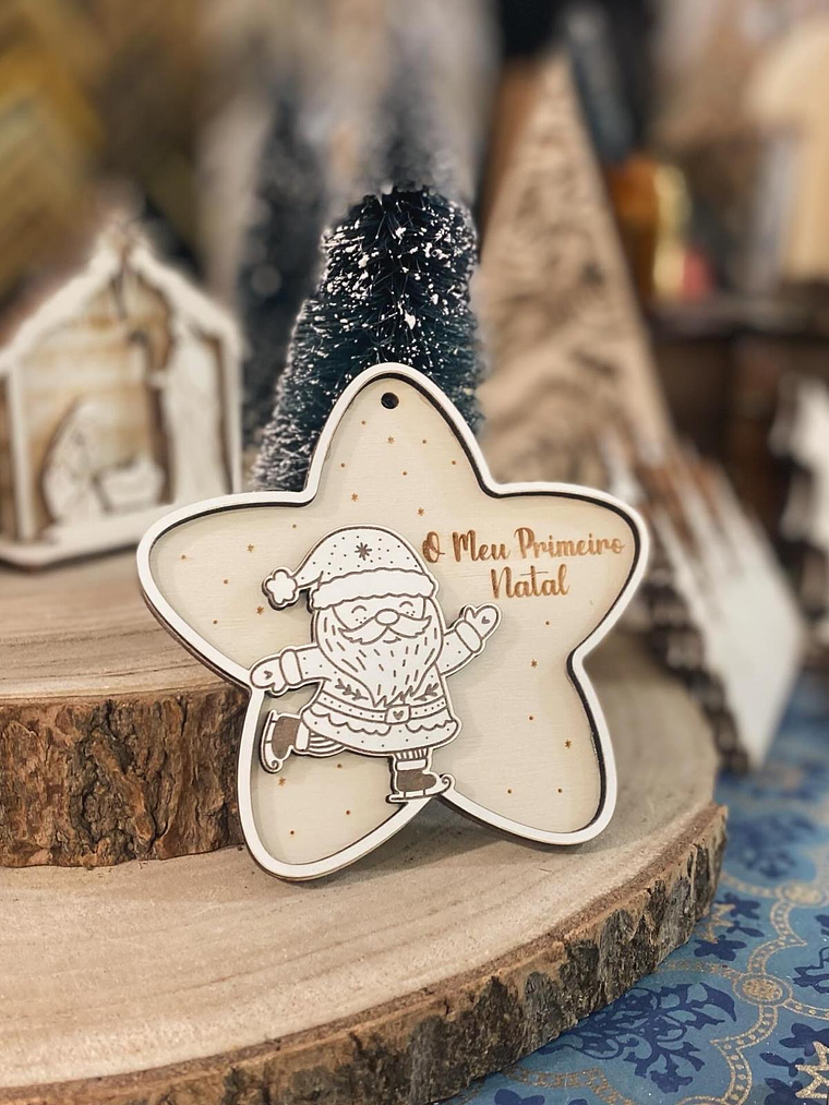 Bola “ primeiro Natal” com pai Natal 1