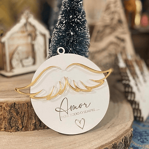 Bola de Natal asas de anjo 