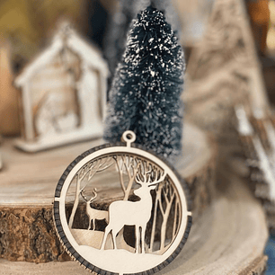 Bola de Natal com renas 