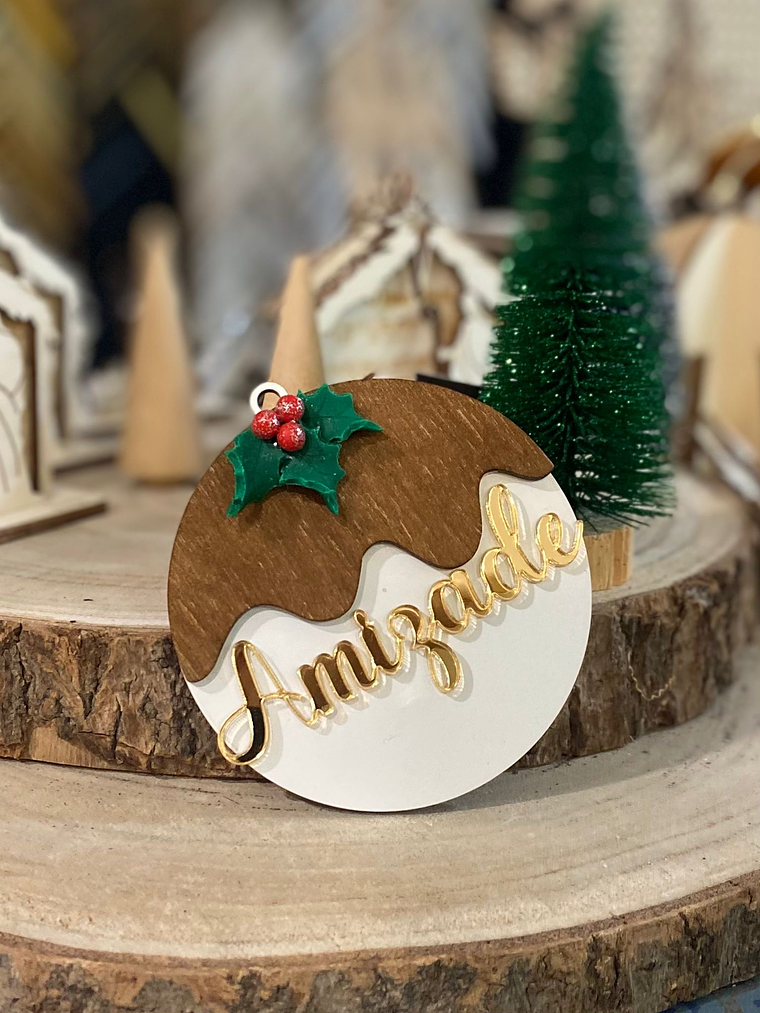 Bola de Natal da amizade 10 cm  1