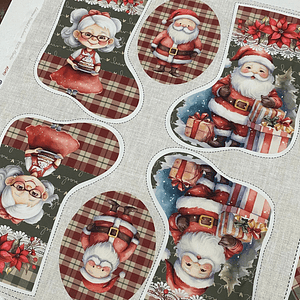 Painel de Natal com botinhas e individuais 