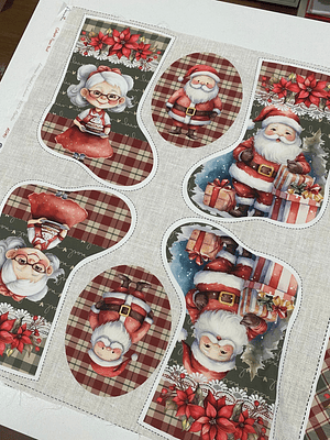 Painel de Natal com botinhas e individuais 