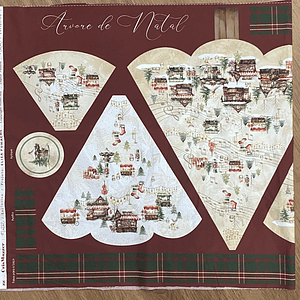 Painel natalício com árvore de Natal 